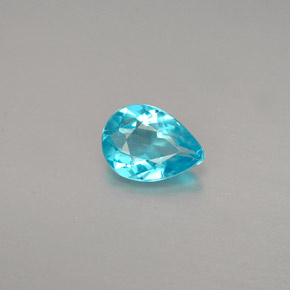 Apatita azul natural 0,67ct, formato de pêra, VS