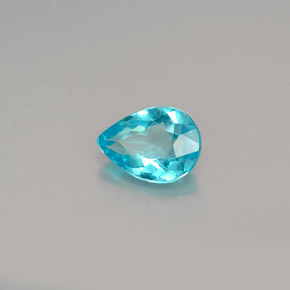 Apatita azul natural 0,67ct, formato de pêra, VS
