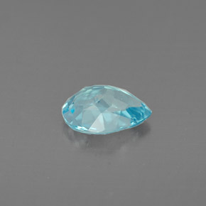 Apatita azul natural 0,71ct, formato de pêra, VS