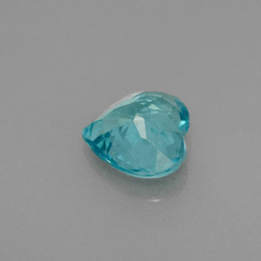 Apatita azul natural 1,05ct, formato de coração, VS-SI