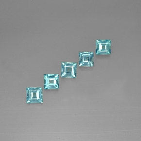 Pedras preciosas de apatita azul natural de  ct, quadrado, VS