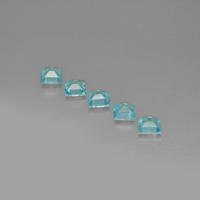 Pedras preciosas de apatita azul natural de  ct, quadrado, VS