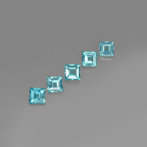 Pedras preciosas de apatita azul natural de  ct, quadrado, VVS-VS