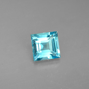 Apatita azul natural 0,66ct, quadrado, VS