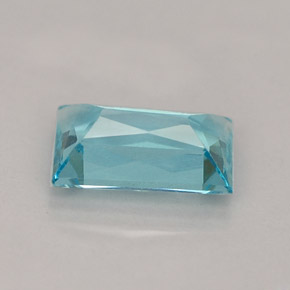 Apatita azul natural 1,19ct, baguete, VS