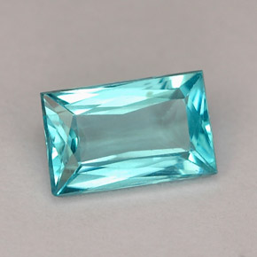 Apatita Azul claro Natural 1.27ct, baguete, VS
