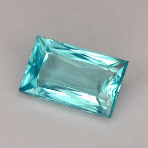 Apatita Azul claro Natural 1.27ct, baguete, VS