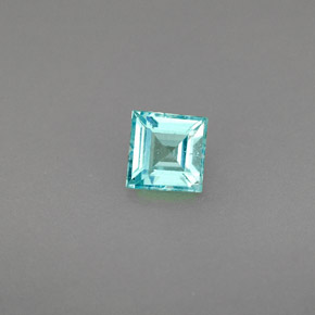 Apatita azul natural 0,44ct, quadrado, VS