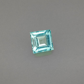 Apatita azul natural 0,44ct, quadrado, VS