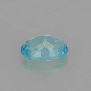Apatita azul natural 0,60ct, corte oval, VS-SI