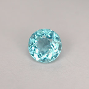 Apatita azul natural 0,49ct, corte redondo, VS