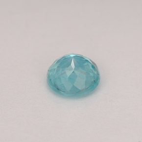 Apatita azul natural 0,49ct, corte redondo, VS