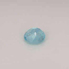 Apatita azul natural 0,29ct, corte redondo, VS