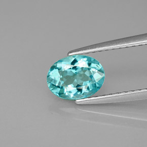 Apatita Azul claro Natural 1.01ct, Corte Oval, VVS-VS