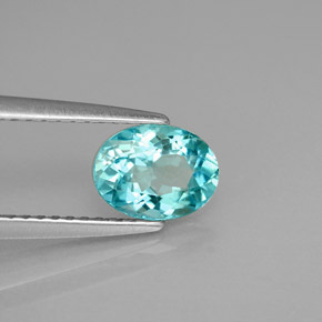 Apatita Azul claro Natural 1.01ct, Corte Oval, VVS-VS
