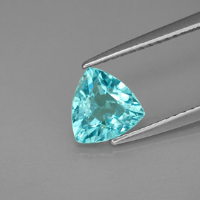 Apatita Azul claro Natural 1.08ct, Trilhão, VVS-VS