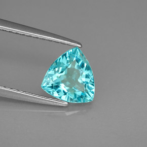 Apatita Azul claro Natural 1.08ct, Trilhão, VVS-VS