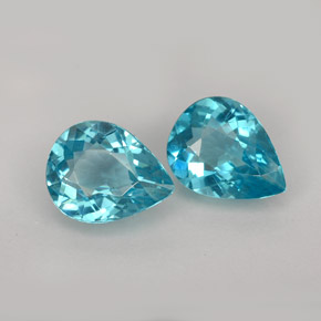 Pedras preciosas de apatita azul natural de  ct, formato de pêra, VS