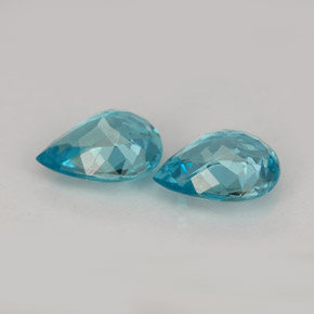 Pedras preciosas de apatita azul natural de  ct, formato de pêra, VS