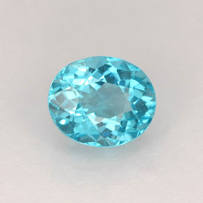 Apatita Azul claro Natural 1.37ct, Corte Oval, VVS-VS