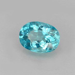 Apatita azul natural 1,27ct, corte oval, VVS-VS