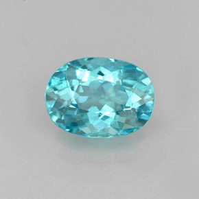 Apatita azul natural 1,27ct, corte oval, VVS-VS