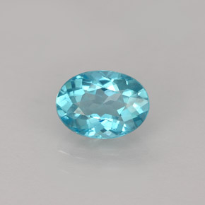 Apatita azul natural 0,83ct, corte oval, VVS-VS