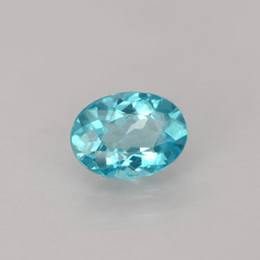 Apatita azul natural 0,83ct, corte oval, VVS-VS
