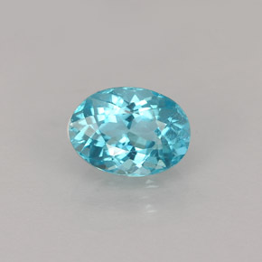 Apatita azul natural 0,88ct, corte oval, VVS-VS