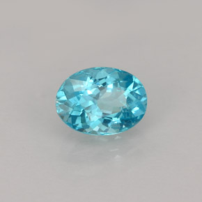 Apatita azul natural 0,88ct, corte oval, VVS-VS