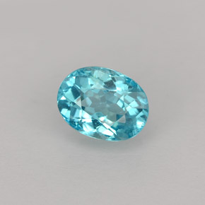 Apatita azul natural 1,01ct, corte oval, VVS-VS