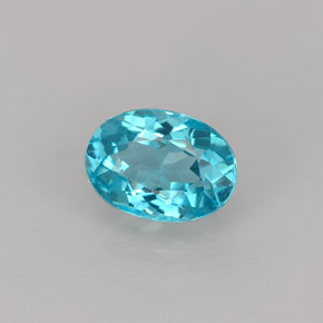 Apatita azul natural 1,01ct, corte oval, VVS-VS