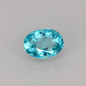 Apatita azul natural 1,01ct, corte oval, VVS-VS