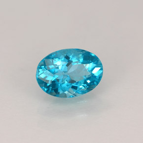 Apatita azul natural 0,92ct, corte oval, VVS-VS