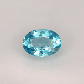 Apatita azul natural 0,82ct, corte oval, VS