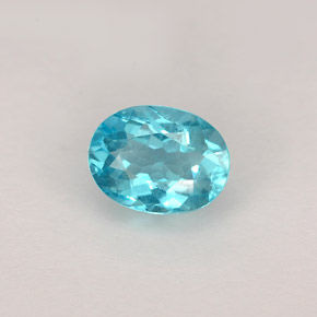 Apatita Azul claro Natural 0.88ct, Corte Oval, VS