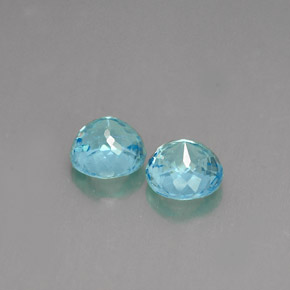 Pedras preciosas de apatita azul natural de  ct, corte redondo, VS