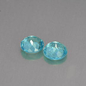 Pedras preciosas de apatita azul natural de  ct, corte redondo, VS
