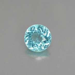 Apatita azul natural 0,66ct, corte redondo, VS