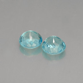 Pedras preciosas de apatita azul natural de  ct, corte redondo, VS