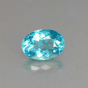 Apatita azul natural 0,89ct, corte oval, VVS-VS