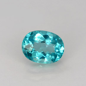 Apatita azul natural 1,13ct, corte oval, VS