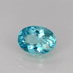 Apatita azul natural 1,07ct, corte oval, VS