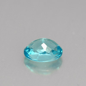 Apatita azul claro natural 0,94ct, corte oval, VS