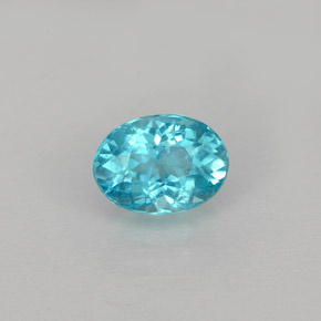 Apatita azul natural 0,88ct, corte oval, VS
