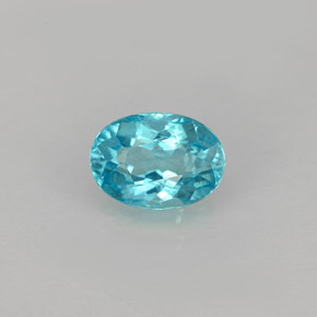 Apatita azul natural 0,95ct, corte oval, VS