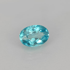 Apatita azul natural 0,95ct, corte oval, VS