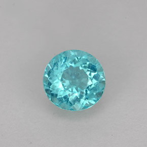 Apatita azul natural 0,87ct, corte redondo, VS