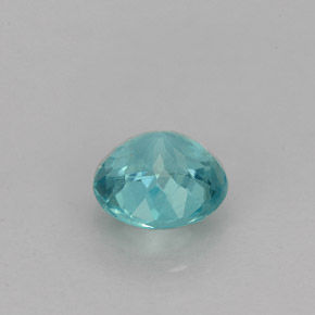Apatita azul natural 0,87ct, corte redondo, VS