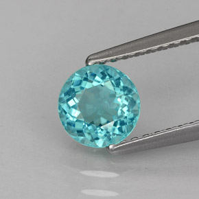 Apatita Azul claro Natural 0.91ct, Corte Redondo, VS